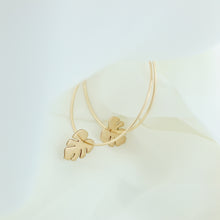 Load image into Gallery viewer, Monstera Hoop Earrings
