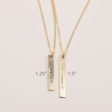 Load image into Gallery viewer, Vertical Bar Necklace 1.25"