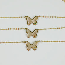 Load image into Gallery viewer, Butterfly Necklace with Birthstone