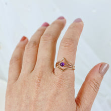 Load image into Gallery viewer, Amethyst Ring (Set of 3) - February Birthstone