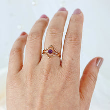 Load image into Gallery viewer, Amethyst Ring (Set of 3) - February Birthstone