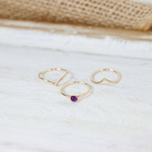 Load image into Gallery viewer, Amethyst Ring (Set of 3) - February Birthstone