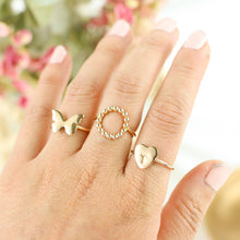 Load image into Gallery viewer, Initial Heart Ring
