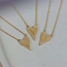 Load image into Gallery viewer, Diamond Heart Initial Necklace