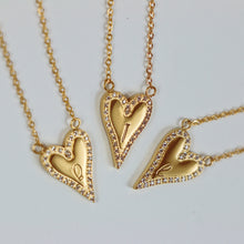 Load image into Gallery viewer, Diamond Heart Initial Necklace