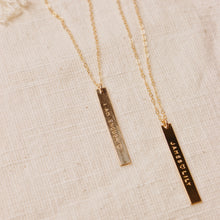 Load image into Gallery viewer, Vertical Bar Necklace 1.5"