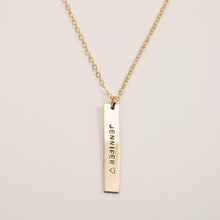 Load image into Gallery viewer, Vertical Bar Necklace 1.25"