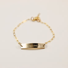 Load image into Gallery viewer, gold baby bracelet, personalized baby bracelet, custom baby bracelet