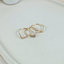 Load image into Gallery viewer, Aquamarine Ring (Set of 3) - March Birthstone