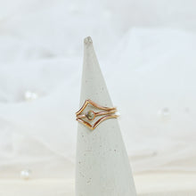 Load image into Gallery viewer, Aquamarine Ring (Set of 3) - March Birthstone