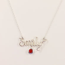 Load image into Gallery viewer, Personalized Name Necklace with one Birthstone