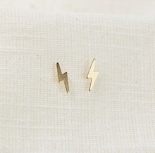 Load image into Gallery viewer, Mini Lighting Bolt Stud Earrings