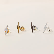 Load image into Gallery viewer, Mini Lighting Bolt Stud Earrings