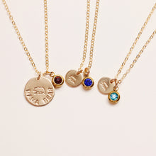 Load image into Gallery viewer, Mama Bear and Me Necklace Set with Birthstone