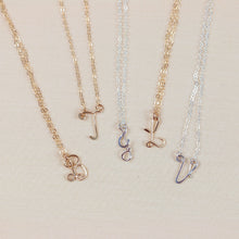Load image into Gallery viewer, Wire Initial Necklace