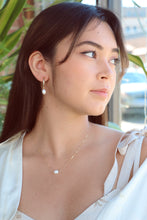 Load image into Gallery viewer, Pearl Hoop Earrings