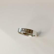 Load image into Gallery viewer, Personalized Hand Stamped Ring - Thin Band Ring