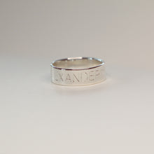 Load image into Gallery viewer, Personalized Hand Stamp Ring - Thick Band Ring