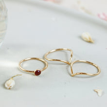 Load image into Gallery viewer, Garnet Ring (Set of 3) - January Birthstone