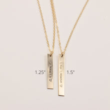 Load image into Gallery viewer, Vertical Bar Necklace 1.5&quot;
