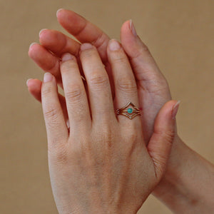 Emerald Ring (Set of 3)- May Birthstone