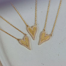 Load image into Gallery viewer, Diamond Heart Initial Necklace
