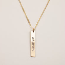 Load image into Gallery viewer, Vertical Bar Necklace 1.25&quot;
