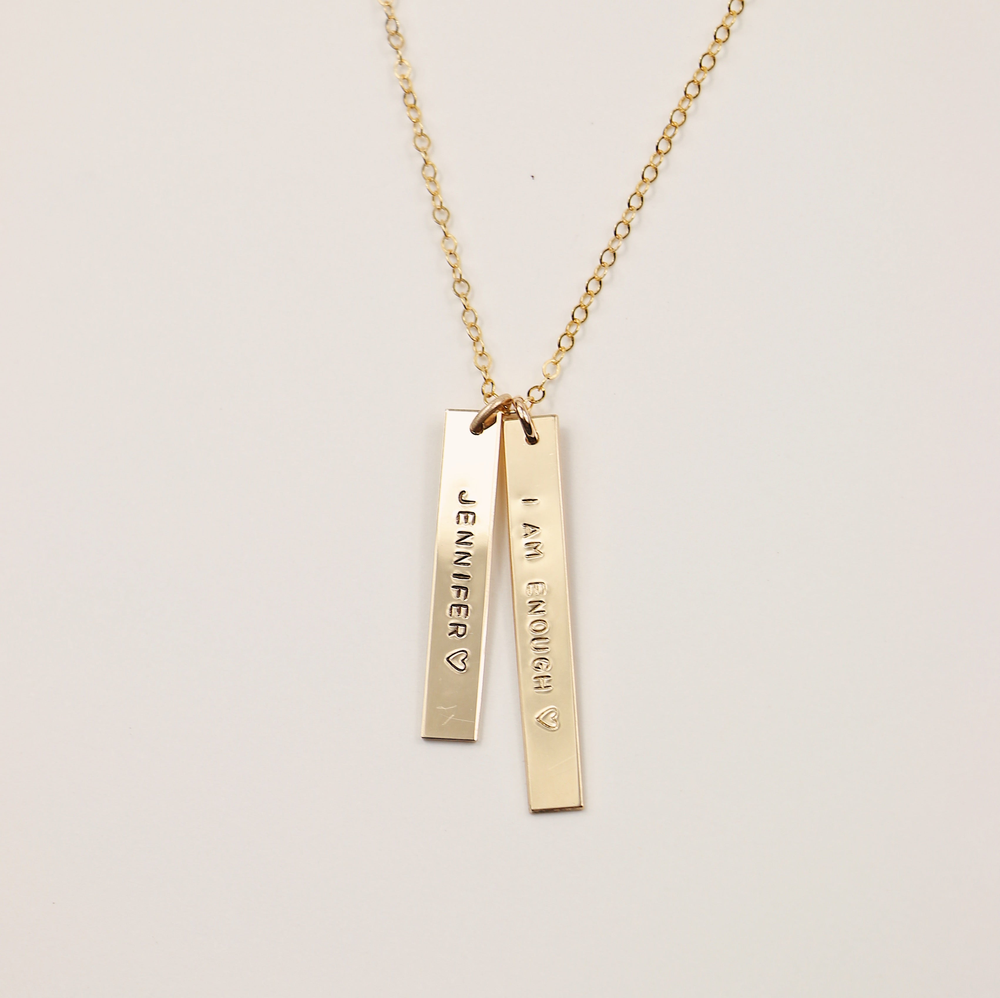 Double Vertical Bar Necklace