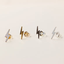 Load image into Gallery viewer, Mini Lighting Bolt Stud Earrings
