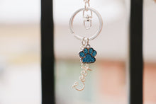 Load image into Gallery viewer, Blue Paw Personalized Keychain
