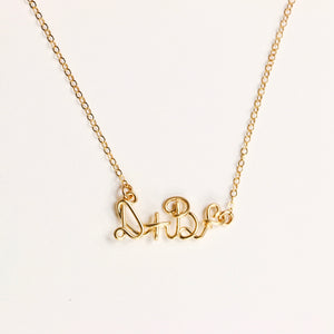 Personalized Two Initials Love Necklace