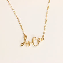 Load image into Gallery viewer, Personalized Two Initials Love Necklace
