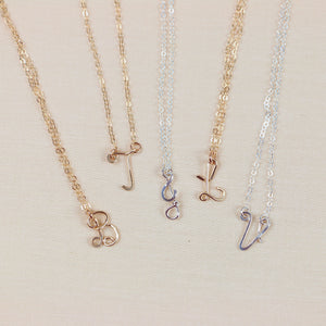 Wire Initial Necklace