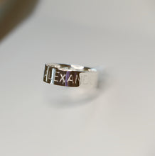 Load image into Gallery viewer, Personalized Hand Stamp Ring - Thick Band Ring
