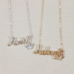 Dreamy Butterfly Name Necklace