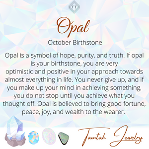 Natural Opal- October Birthstone Charm